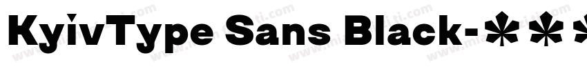 KyivType Sans Black字体转换